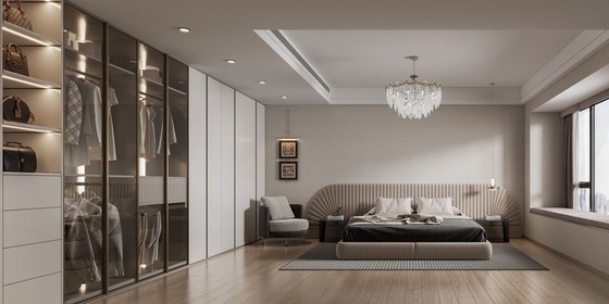 우아하고 세련된 침실 철강 옷장 현대 침실 옷장 OEM